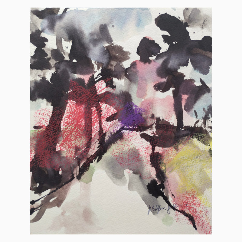 Chemin No. 3 - Encres aquarellées