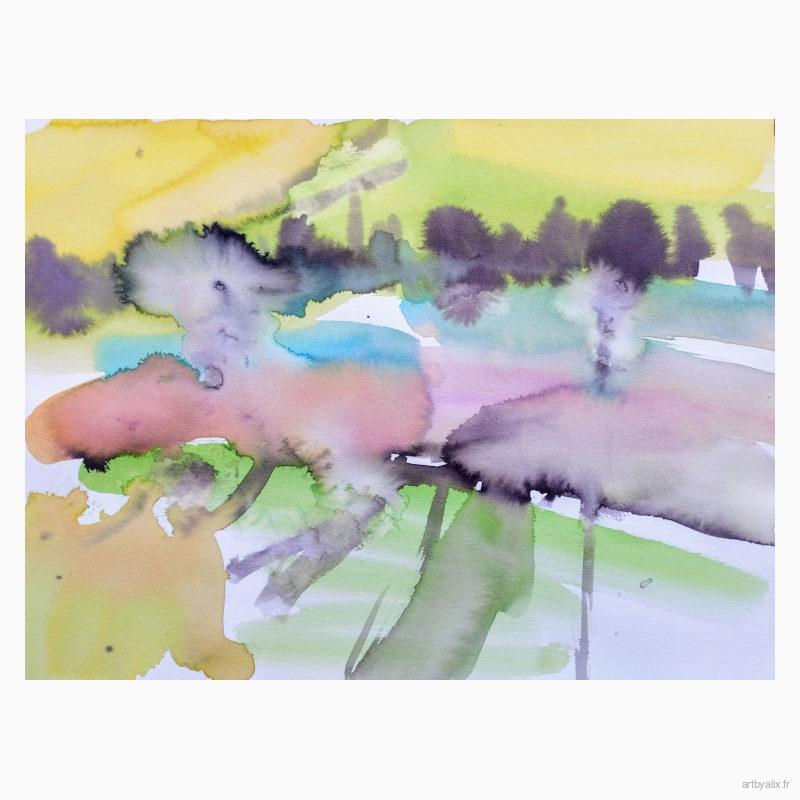 Ombrie 4 - Encre aquarellées